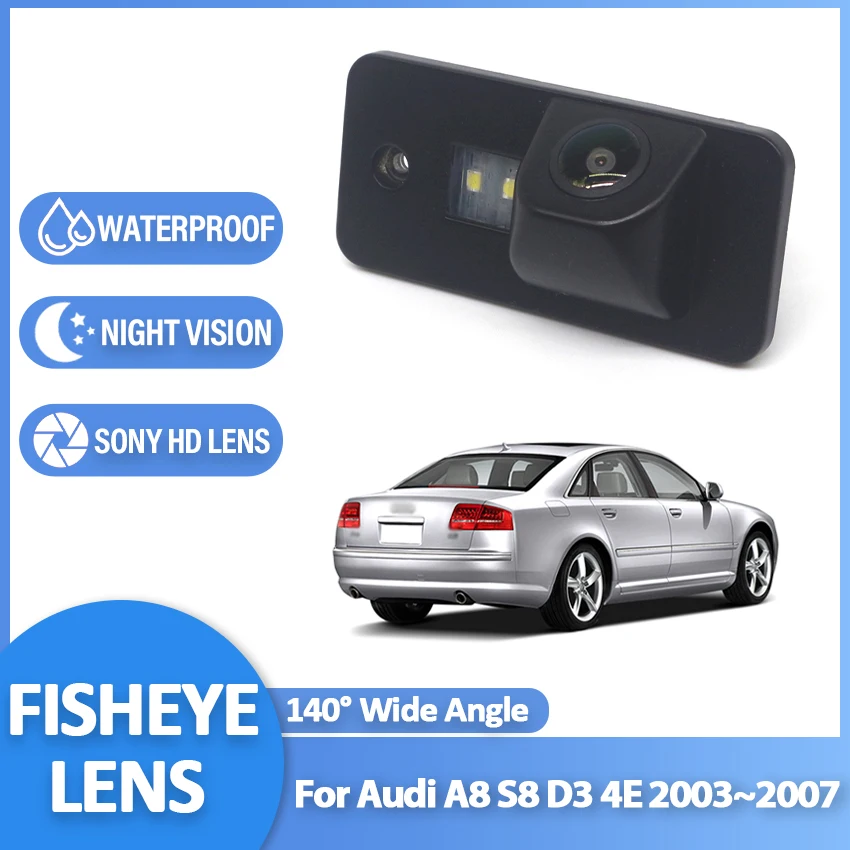 

HD CCD High quality RCA Car Rear View Reverse Back Up Parking Camera For Audi A8 S8 D3 4E 2003 2004 2005 2006 2007 wide angle