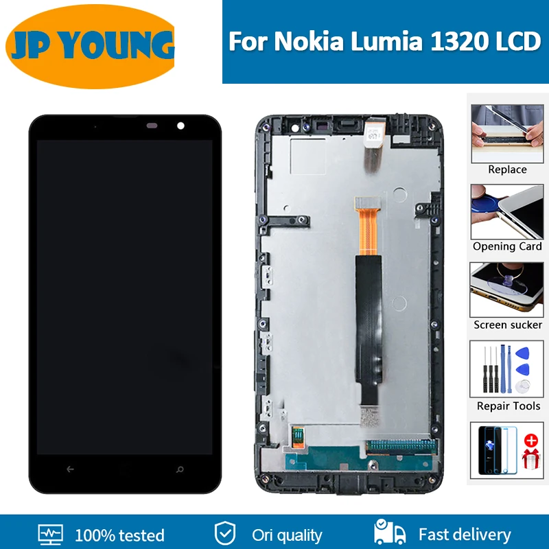 

6.0" Original LCD For NOKIA Lumia 1320 LCD Display RM-994 RM-995 RM-996 Touch Screen With Frame Digitizer Assembly Replacement