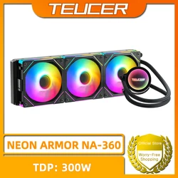 TEUCER Neon Armor 360mm Water Cooling Radiator X99 Motherboard CPU Liquid Cooling Cooler for Intel LGA 2011 1700 1200 1155 AM4