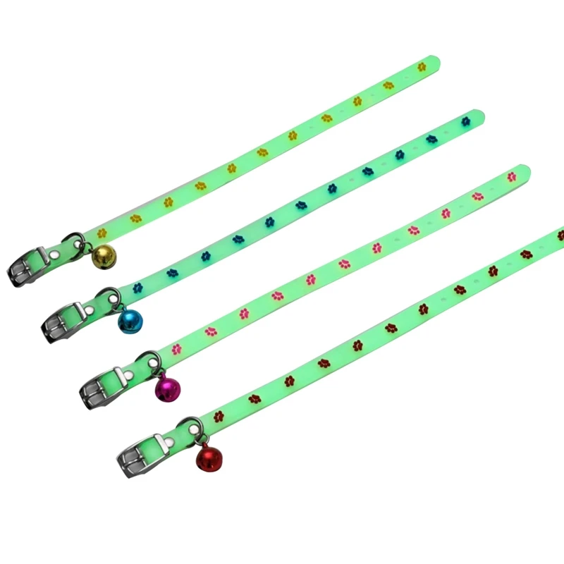 F92B Colar ajustável Segurança noite caminhada colares brilhantes leves luminosos anel silicone luminoso PET ANTI-LOST