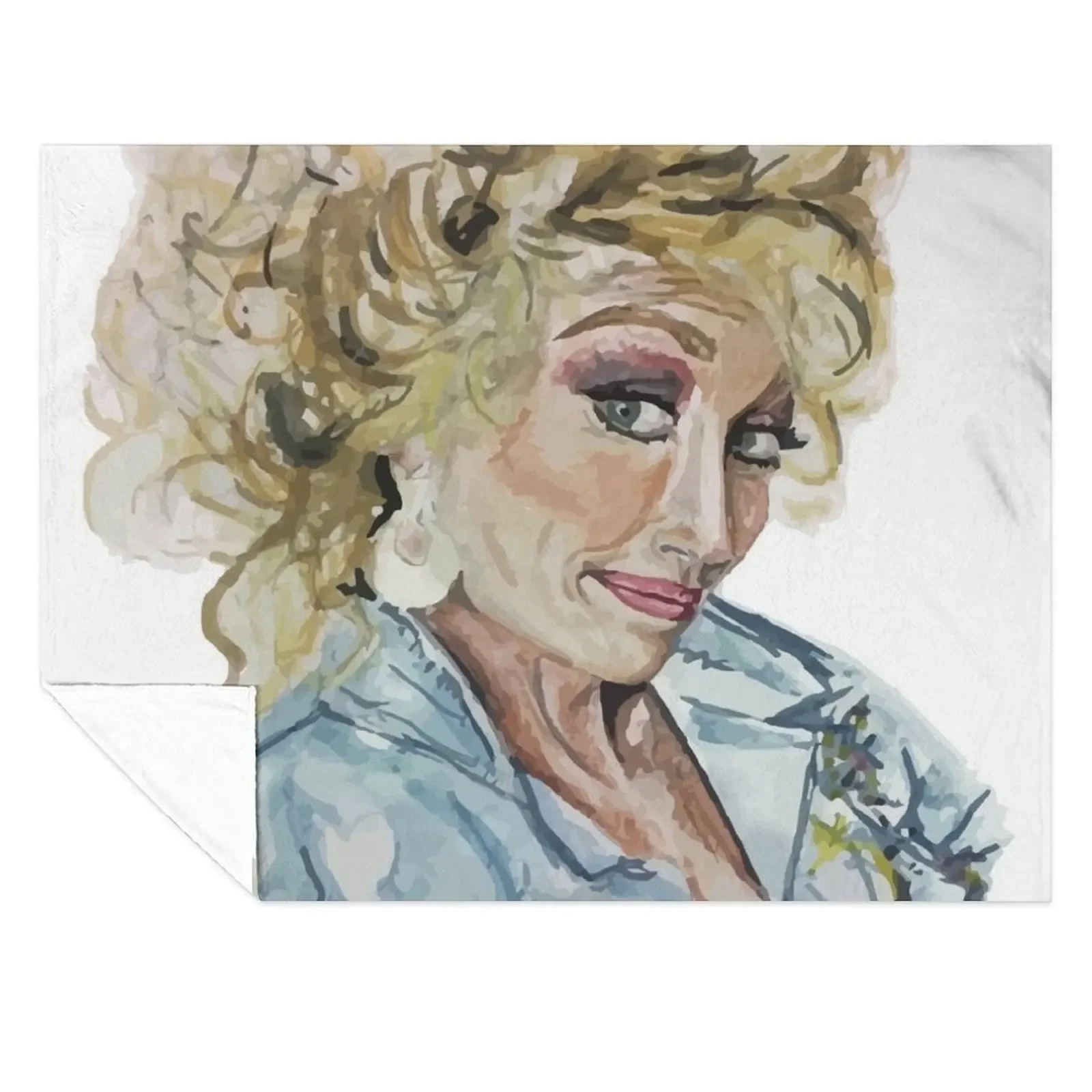 

Dolly Parton Throw Blanket Summer Warm Plaid Hair Blankets