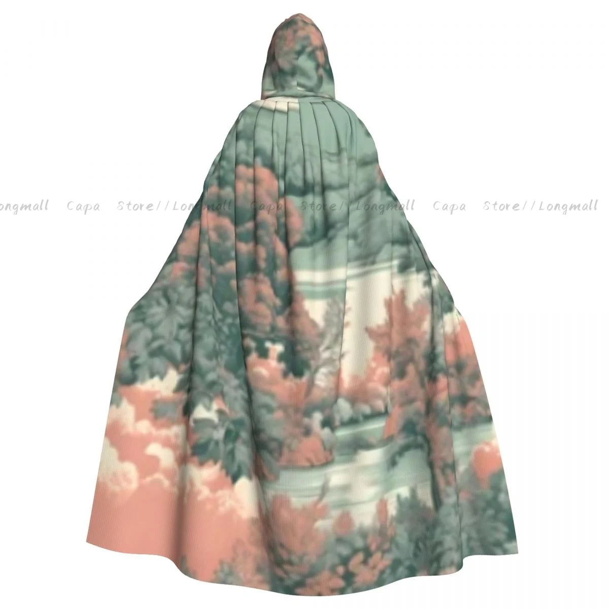 Witch Cloak Tosca Peach Toile Halloween Cosplay Costume Unisex Adult Cloak Retro Ages Cape