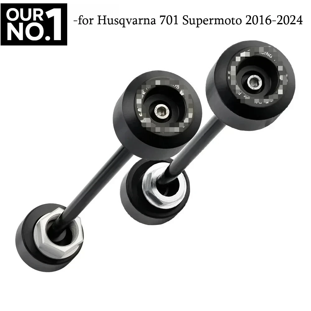 

For Husqvarna 701 Supermoto Front Rear Axle Fork Sliders Motorcycle Frame Crash Protector Wheel Hub Anti-Collision Wheel Slider