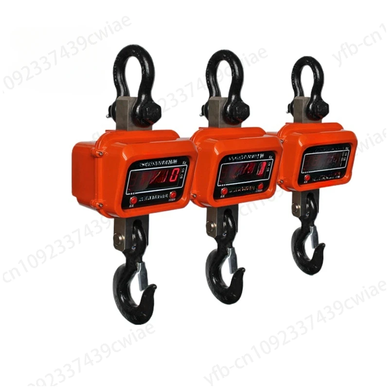 2T 3T 5T 10T Electronic Hanging Scale Direct View Digital Hook Crane Anti-overload All-steel Aluminum Alloy Case