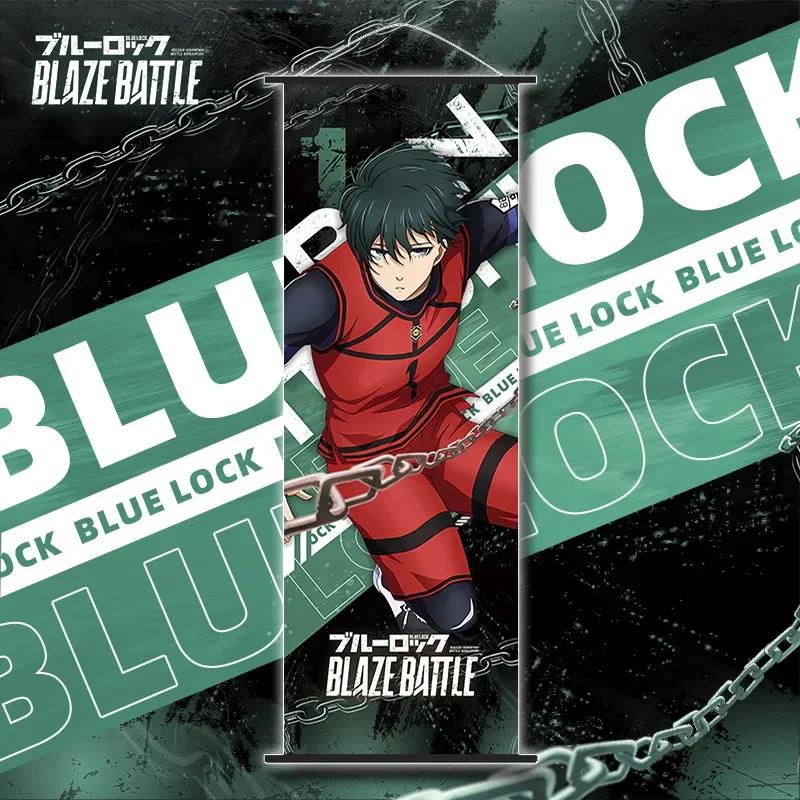 BLUE LOCK Wandrolle Lange Rolle Tapete Cartoon Bachira Meguru Poster Anime-Merchandise Urlaubsgeschenk Trendiges Sammlerstück