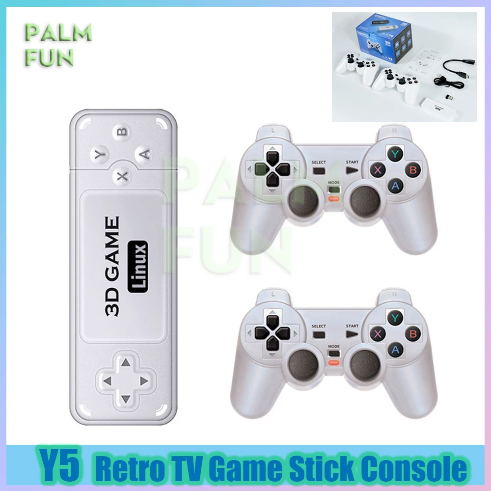 

Y6 Retro Game Console 4K 60fps HDMI Output Low Latency TV Game Stick Dual Handle Portable Home Game Console for GBA