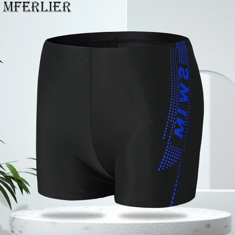 Maillot de bain rayé à séchage rapide pour hommes, maillot de bain élastique, sports de plage, sports de bord, grandes tailles, confort, lettres d'objectifs, été