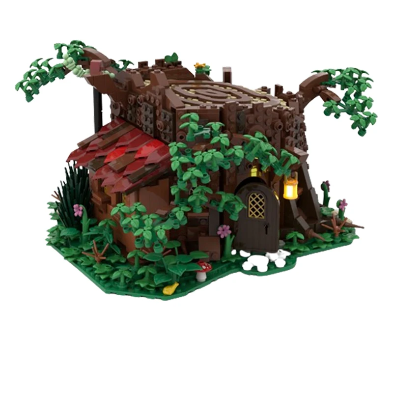 Spot assemblaggio di piccole particelle MOC-98101 Architettura Foresta Albero Radice Casa Giocattoli per bambini Regalo fai da te Modello Ornamento