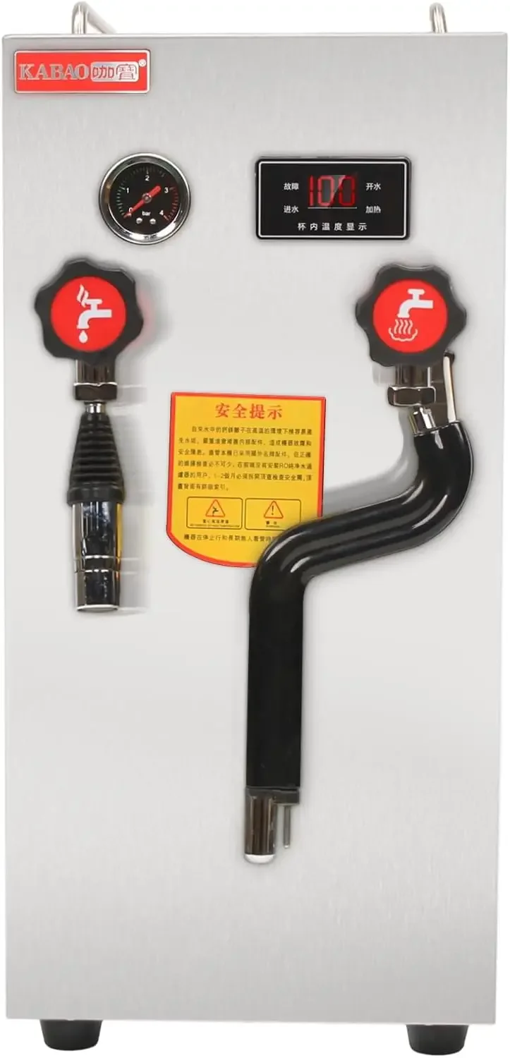 Milk Frother, 8L Multi-Purpose Full-Automatic Steam Boiling Water Frothing Machine, LCD Display Steam Milk Foam Machine, Electri