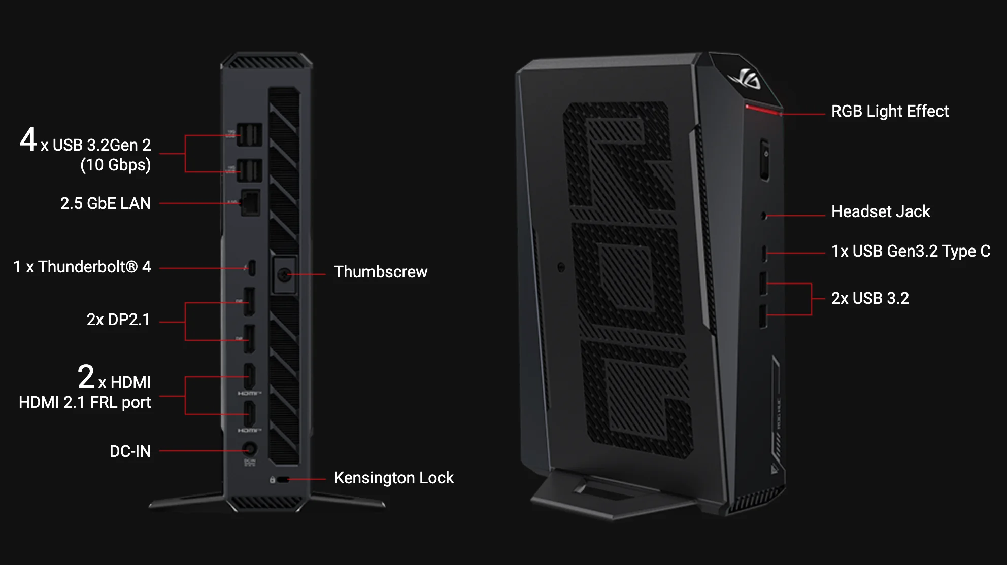 جديد! NASUS ROG NUC (2025) Intel Core Ultra 7 NVIDIA GeForce RTX 5060، 32 جيجابايت DDR5 RAM 1 تيرابايت تبريد ثلاثي المروحة |   4K جاهز |   واي فاي 7 |