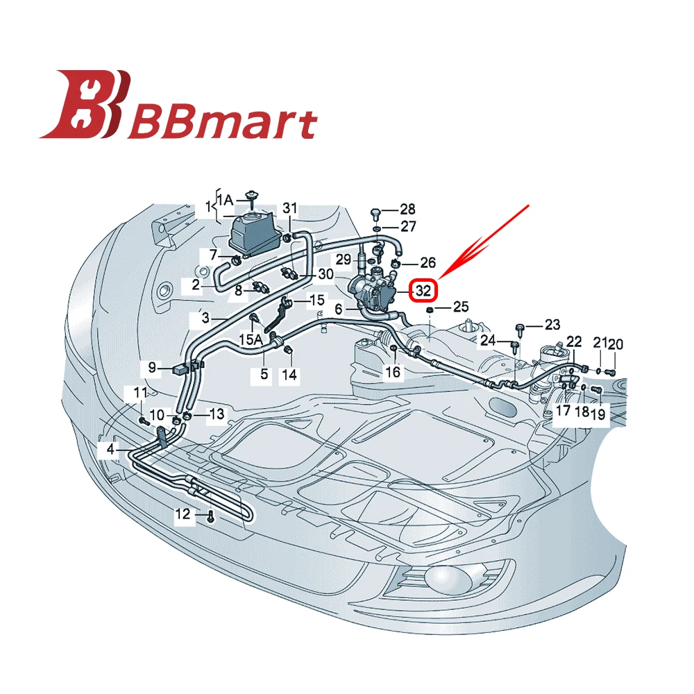 BBmart Auto Parts Power Steering Pump For VW Lavida Bora 1.4T 180422154B Engine Vane Pump 180 422 154B Car Accessories 1pcs