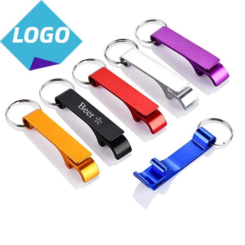 

Multifunctional Tools Custom Logo Beer Opener Metal Aluminum Keyring Bottle Personalize Company Name Activity Keychain Gifts