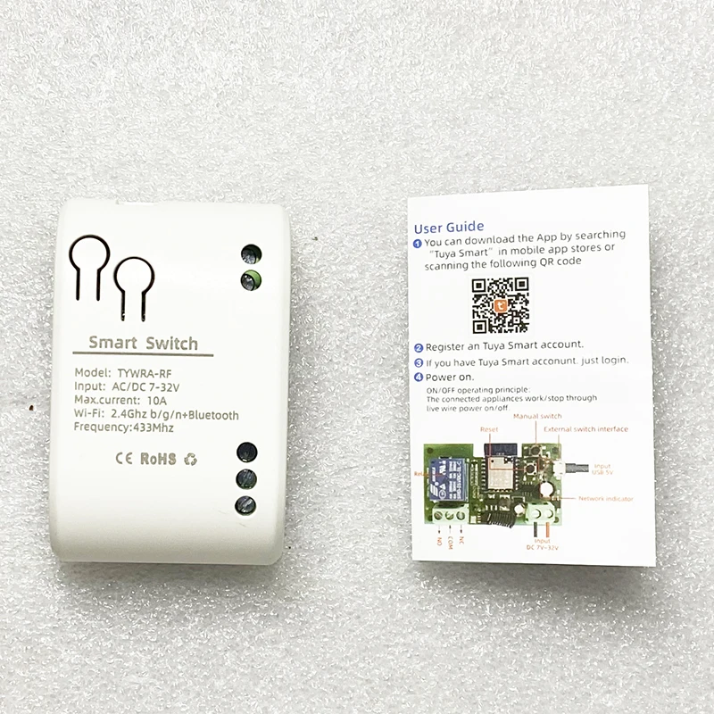 

Умное реле Tuya Wi-Fi для электрического замка DC12V Система контроля доступа NO NC COM DIY