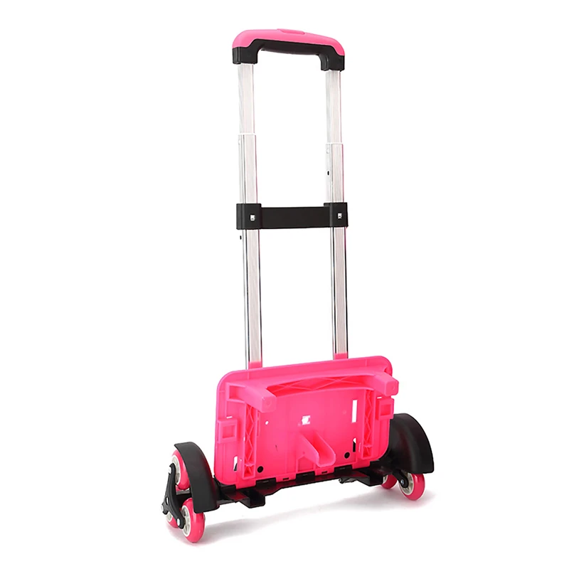 6 Wheels Expandable Aluminum Alloy Pull Rod Portable Cart Kid Trolley For Backpack School Bag Children Luggage Bag Roll Cart - Image 2