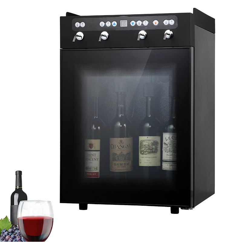 

China High Quality Automatic Electric Wine Bar Compressor Refrigerator 4 Bottles Wine Dispenser