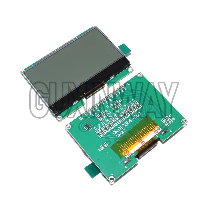 Lcd12864 12864-06D, 12864, modul LCD, COG, dengan font Cina, layar dot matrix, antarmuka SPI