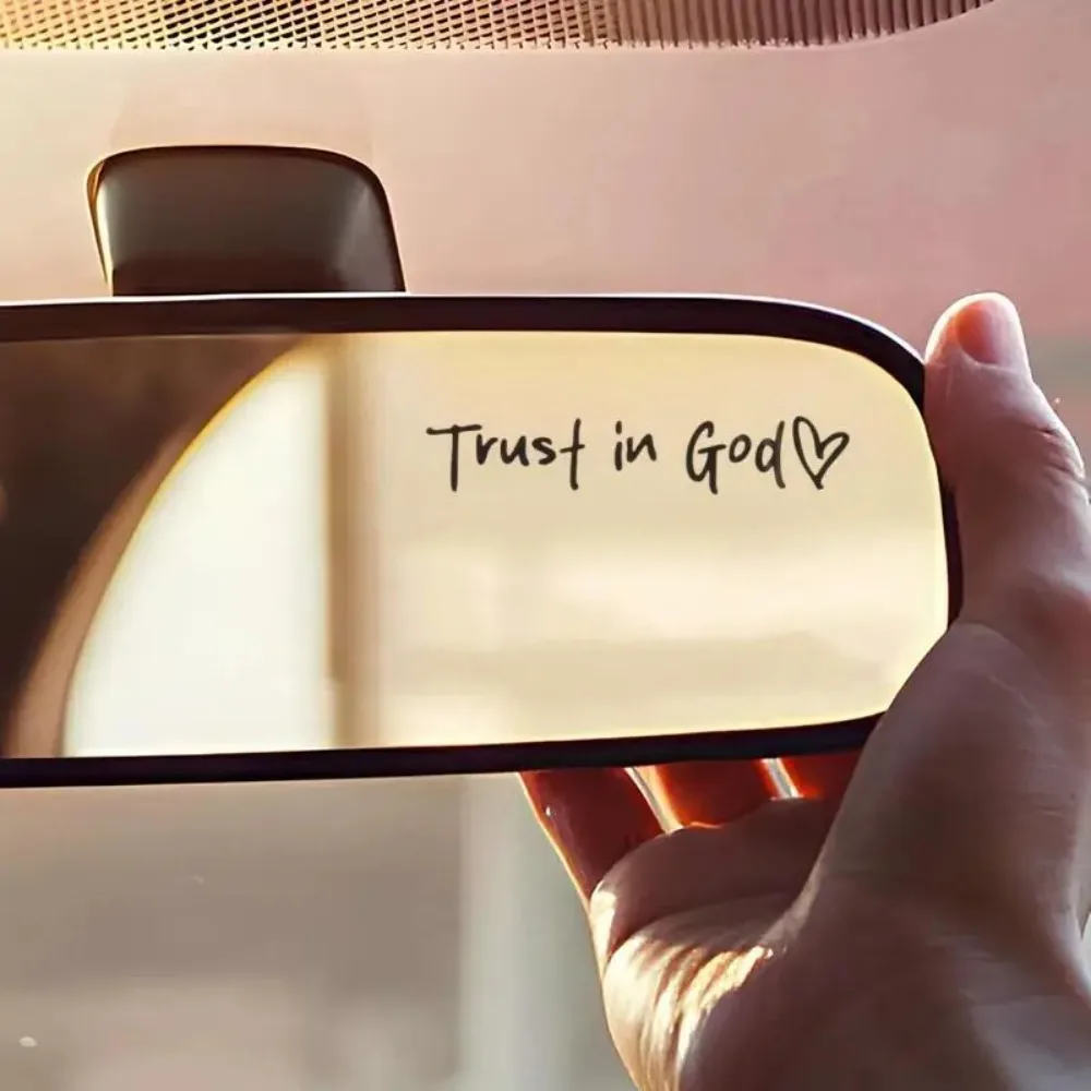 

Trust In God Heart Car Rear View Mirror Sticker