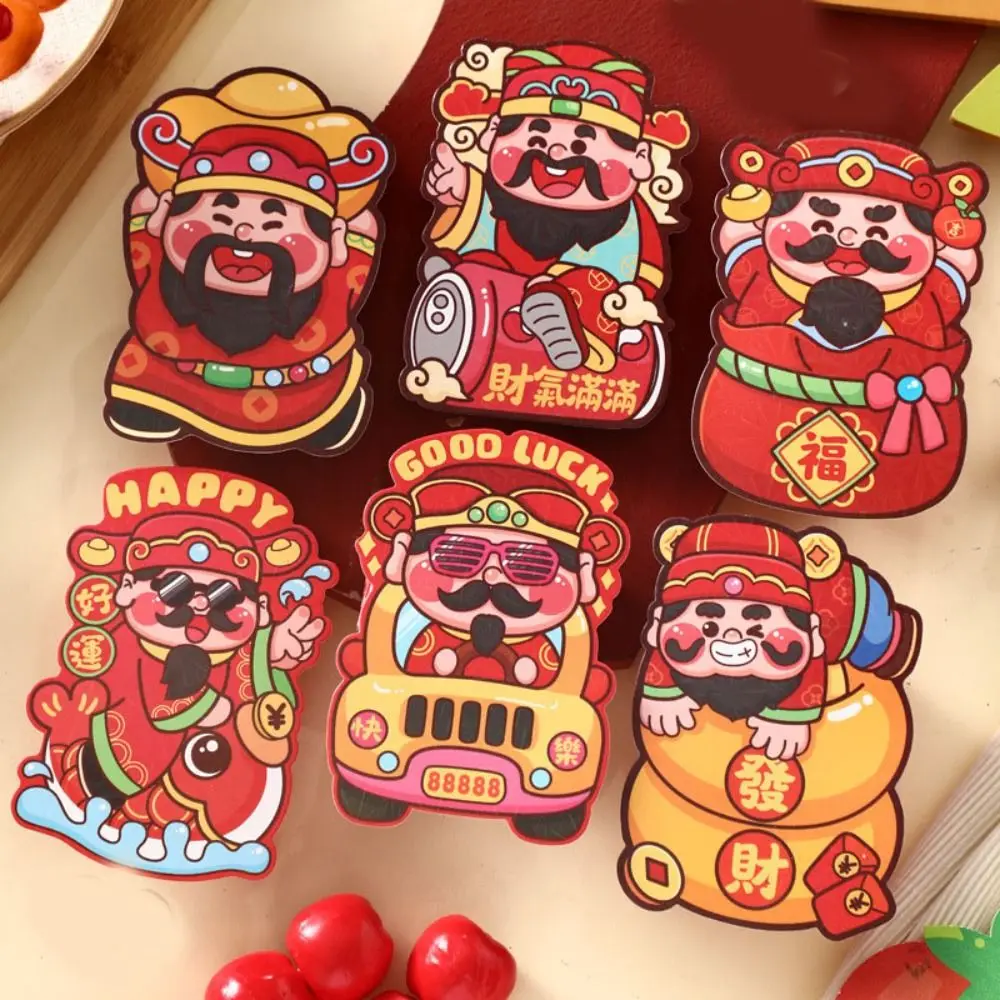 6 pçs saco de presente sorte cobra ano envelope vermelho bênção tradicional ano novo dinheiro envelope 3d melhores desejos 2025 hong bao hong bao