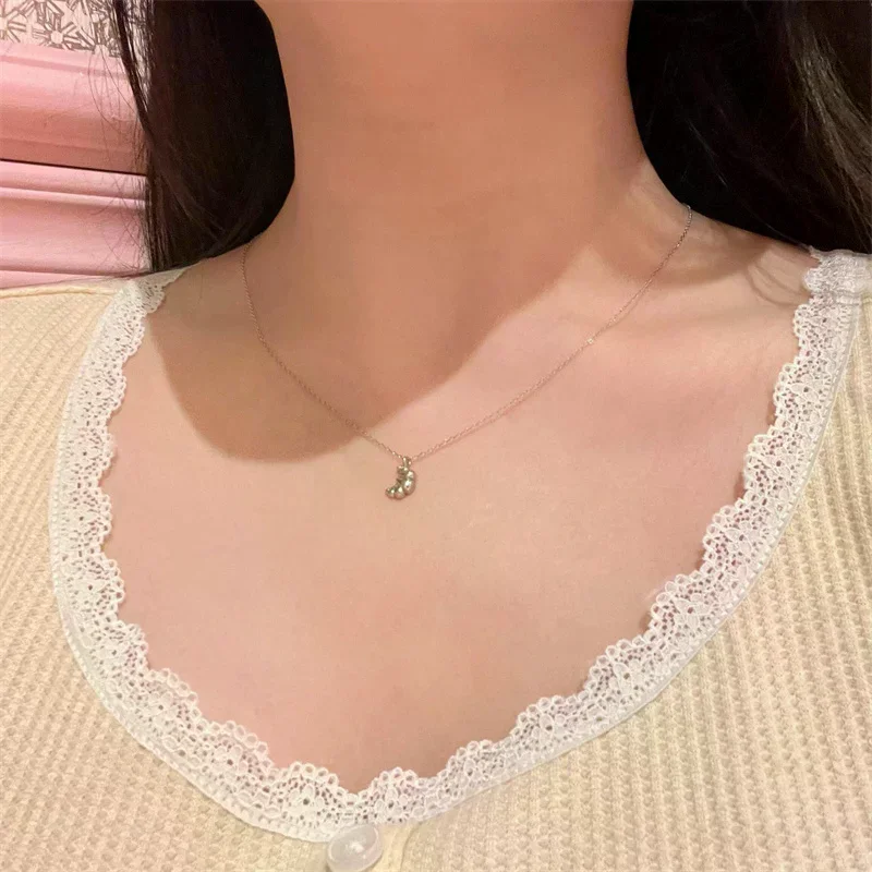 قلادة كرواسون ساحرة للنساء؛ مجوهرات عصرية، هدية جميلة للفتيات #4