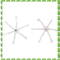 A04V 8X White 6 Arms Side Brush For Xiaomi 1S MI Robot Vacuum 2 Roborock S50 S51 S5 Vacuum Cleaner Parts Accessories