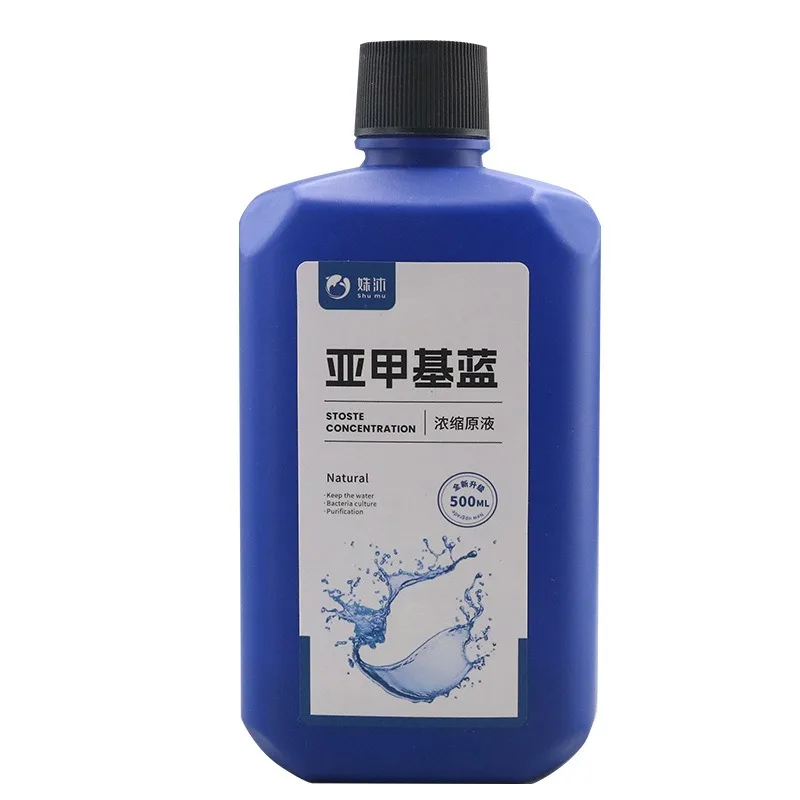 200 ml/500 ml blaues Methylenkonzentrat für Aquarium-Desinfektion, Sterilisation, Leckerli, weißer Fleck, Pilz, Schwanz, Rot, Wasserreiniger