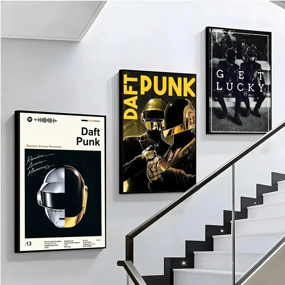 band Daft Punk Poster HD Poster Sophisticated Modern Aesthetic Wall Art For Living Room Bedroom Office Cafe Decor Ideal Gift