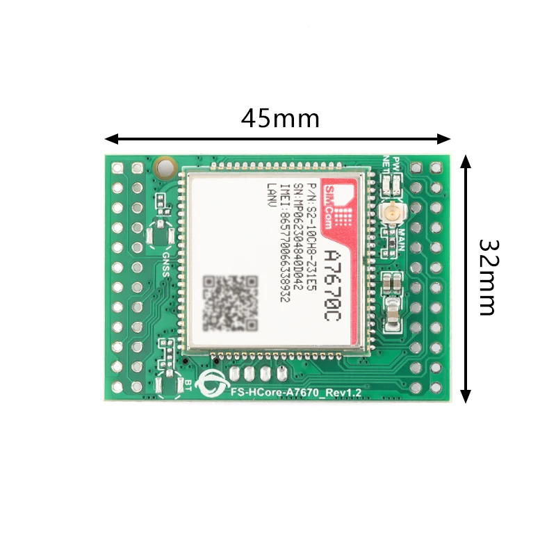 A7670C Scheda di sviluppo core CAT.1 Modulo 4G Netcom completo con routine 2G LTE + GSM STM32