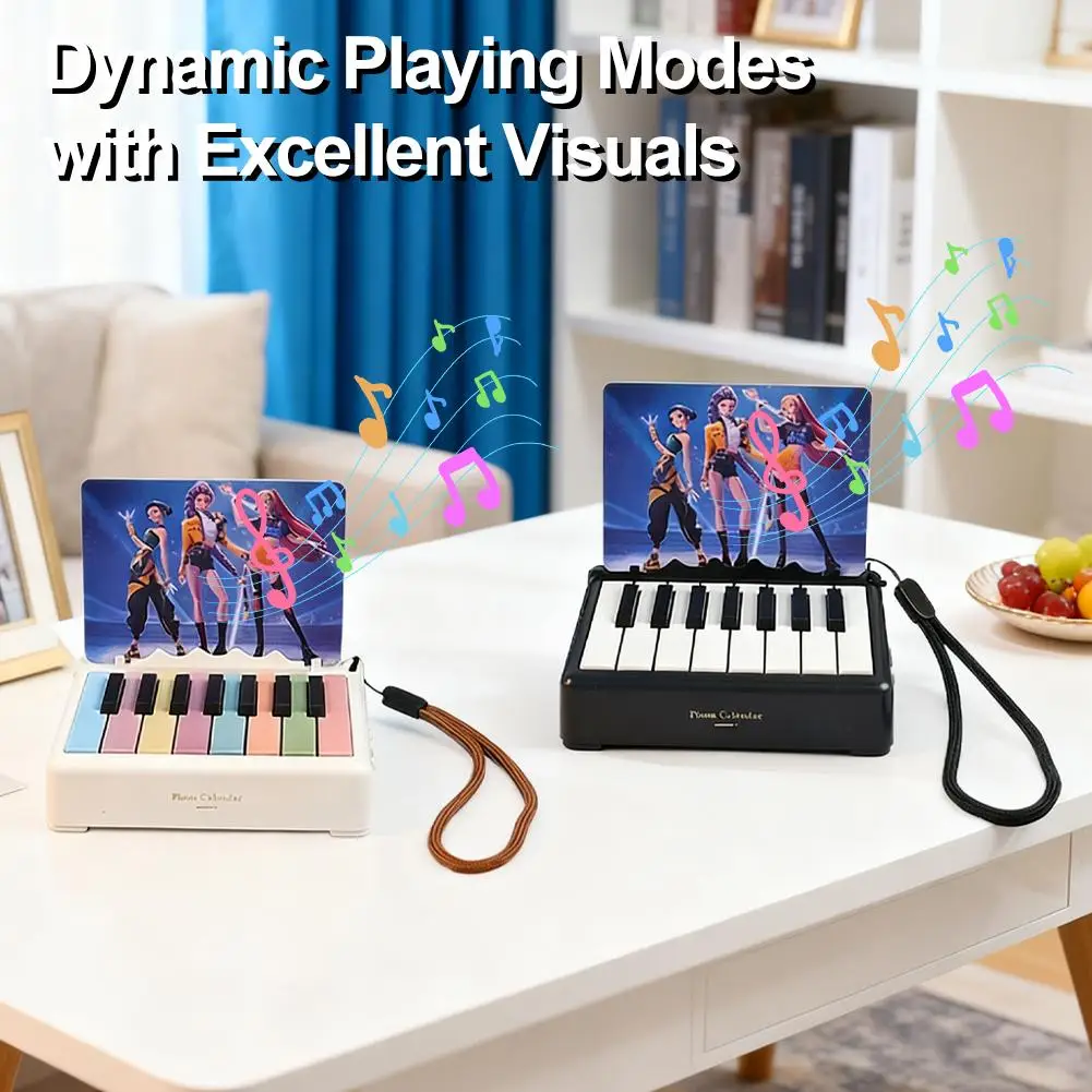 

Mini Piano 2025 Desk calendar .A small piano that can be played.Desktop ornaments birthday gifts