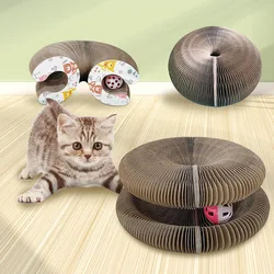 Factory hot sell Interactive Cat Scratching Cardboard Toy Foldable Magic Organ Cat Scratching Board Cat Cordion