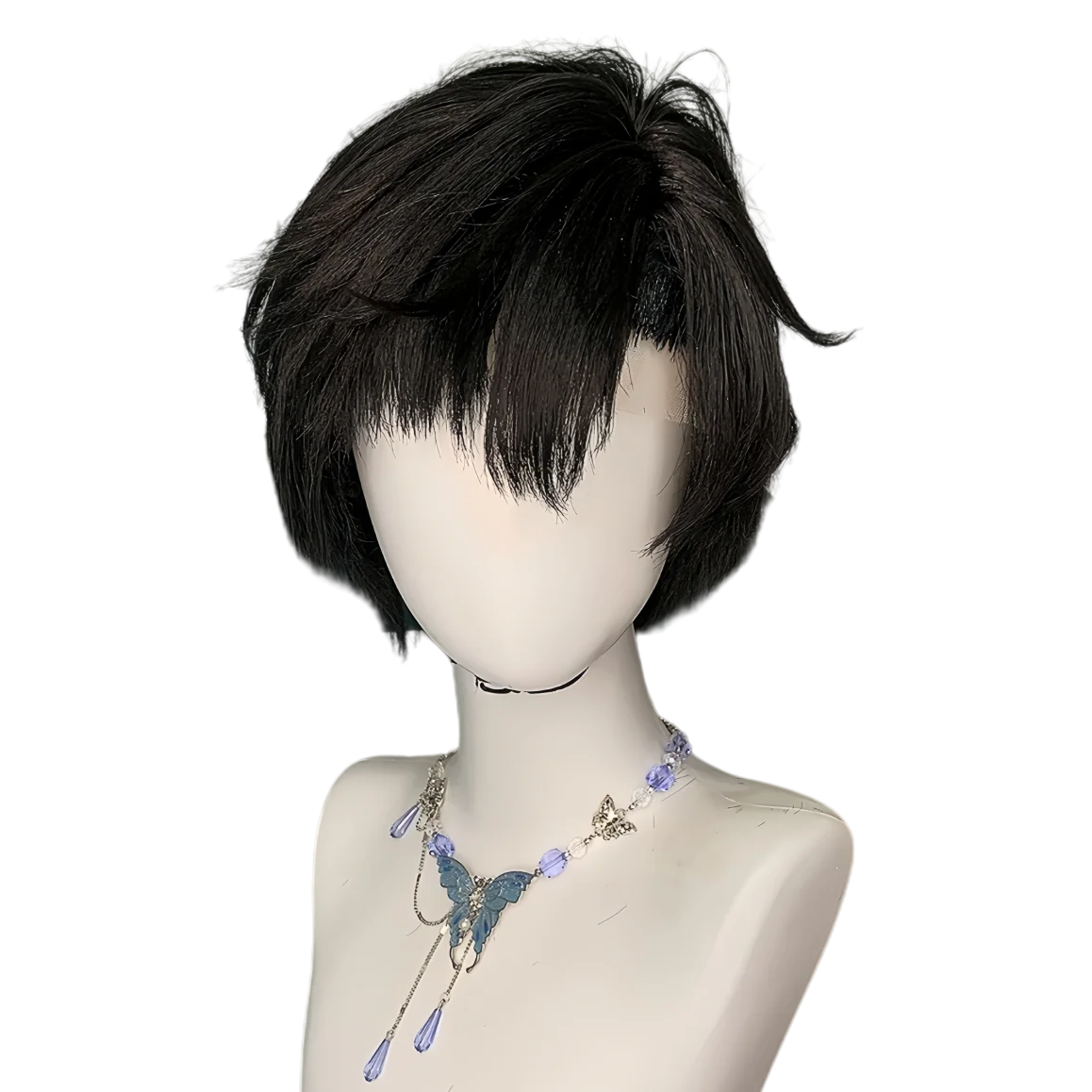 Alien Stage Ivan Perücke Anime AlienStage Black Sorrow Ivan Cosplay Perücke Männer Schwarz Kurzes Haar Hohe Hitzebeständige Haar Kostenlose Perückenkappe