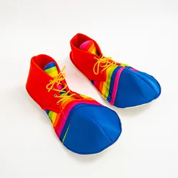 Carnival Party Cosplay Clown Shoes Colorful Stripe Shoes 3Sizes