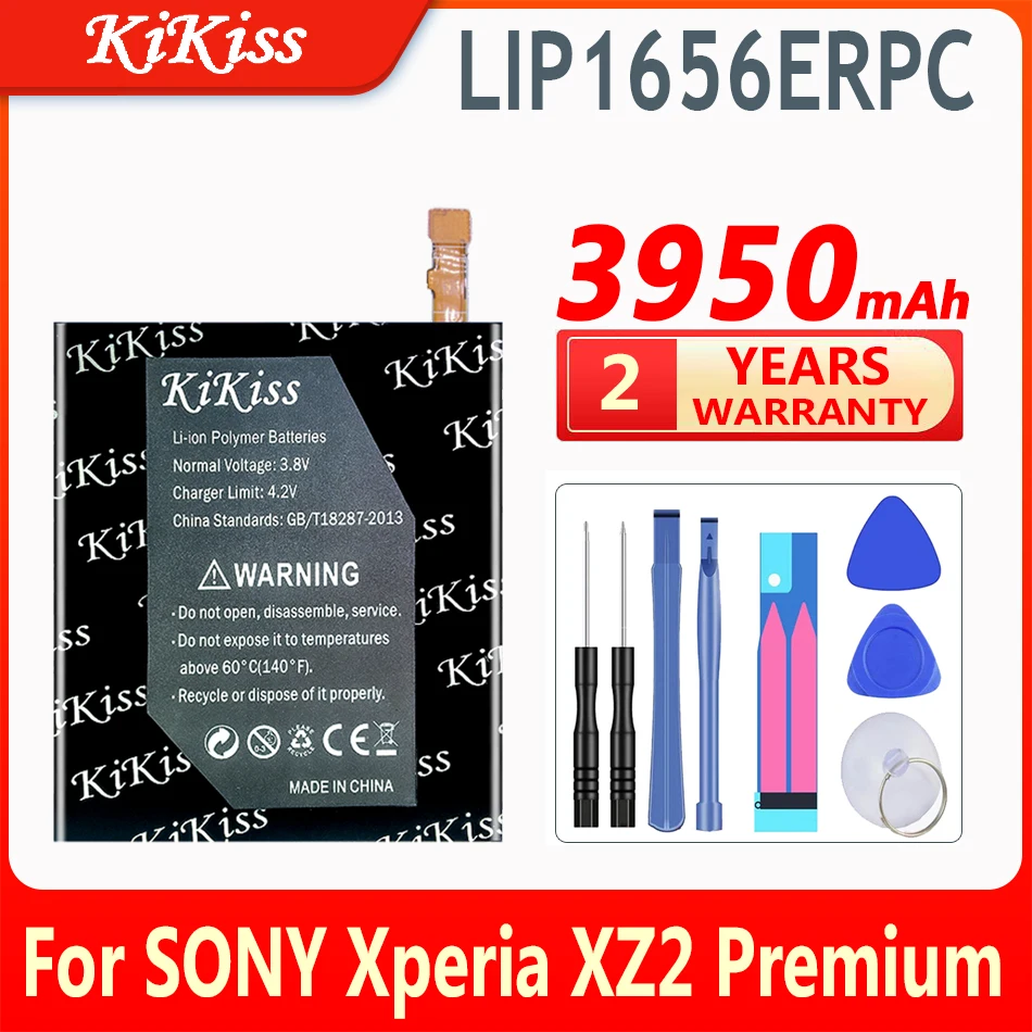 KiKiss 3950mAh Replacement Battery For SONY Xperia XZ2 Premium LIP1656ERPC XZ 2 Mobile Phone Batteries Rechargeable Bateria AKKU