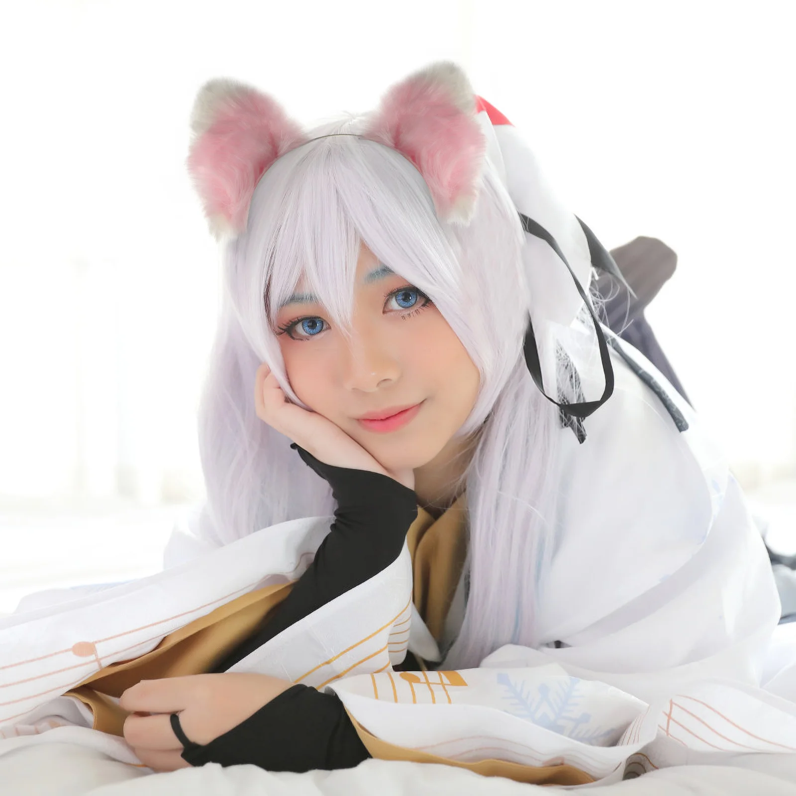 Dance Ear Socket Plush Hair Accessories Three-dimensional Cat Headband Cosplay Hairband White