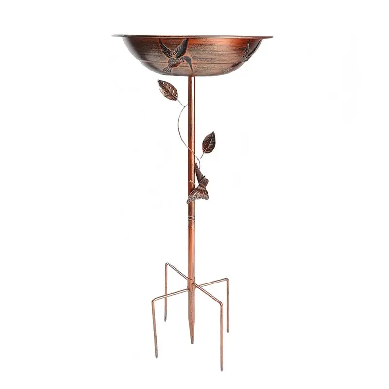 ABBP-Tall Metal Bird Bath For Outdoors, 12
