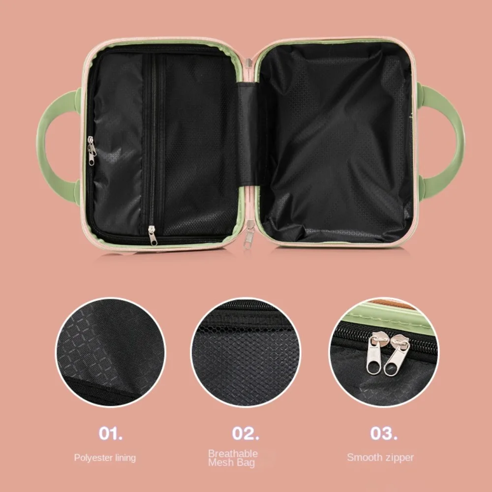 14 inch Mini Travel Suitcase Cosmetic Box Hand Luggage Organizer Makeup Case Small Boarding Case For Women Girls