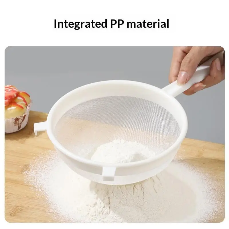 Multipurpose Handheld Plastic Kitchen Sieve Reusable Fine Mesh Strainer for Flour Tea Juice Food Filter