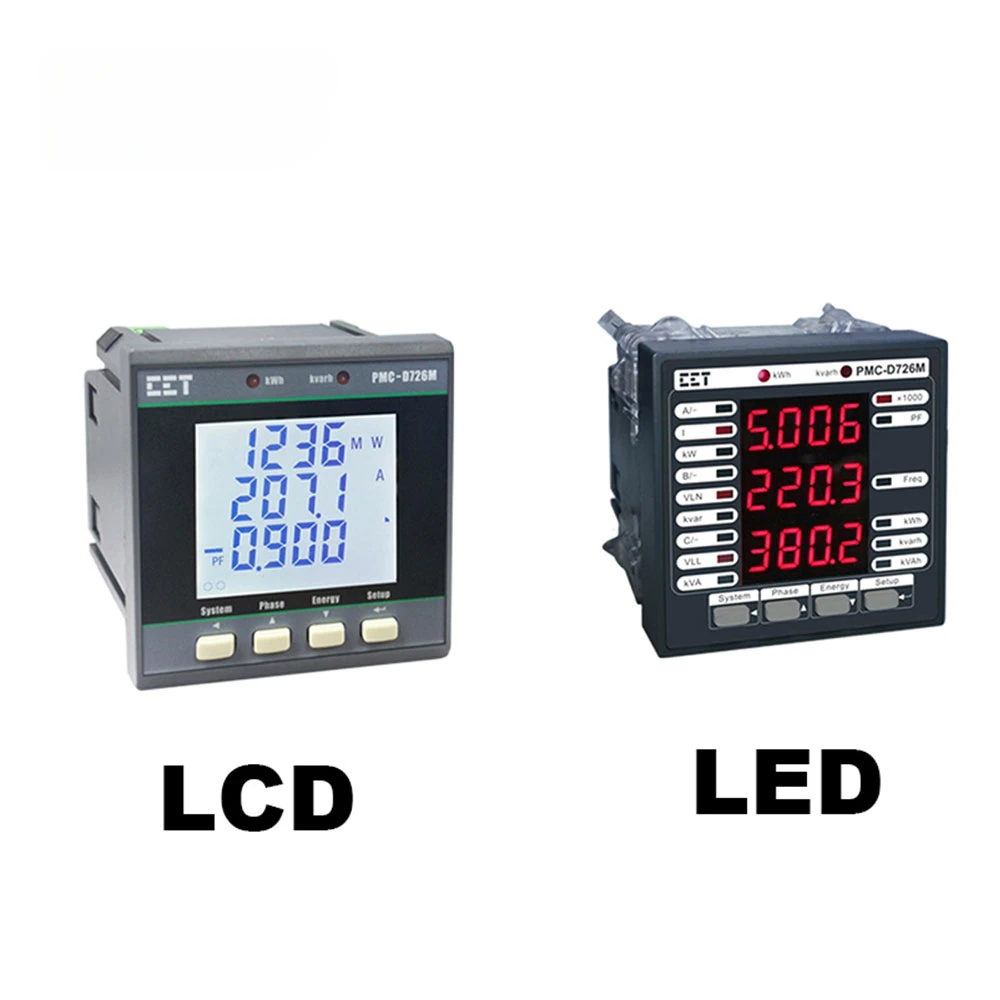 PMC-D726M 72*72 Lichtgevende Diode Paneel AC Parameter Metering Driefasige Digitale Multifunctionele Meter