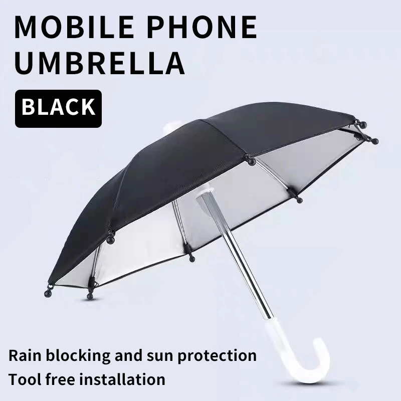 Держатель для мобильного телефона Зонт от солнца - Зонт с зажимом - Фиксированный зонт для мобильного телефона на открытом воздухе - Непромокаемый зонт от солнца - Мобильный телефон