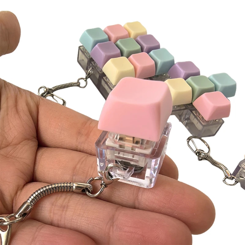 【Y】1/4/5/9 Keys Mechanical Keyboard Axis Tester  Button Keycap Keychain Keyboard Keychain Toy Finger Keyboard Caps Toy