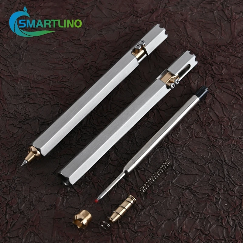 Multifunctionele metalen tactische pen Kantoor Student Briefpapier Balpen Noodglasbreker Zelfverdediging EDC-gereedschap