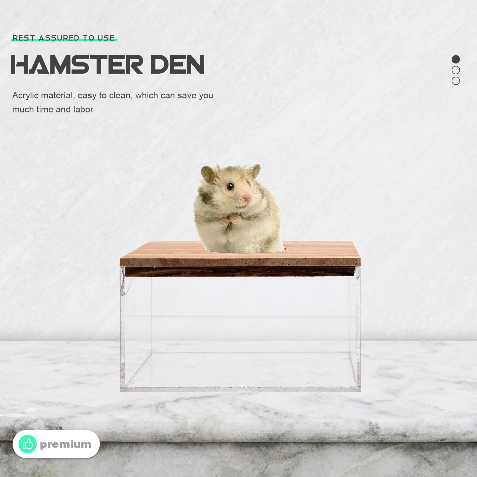 

Hamster Bath Tub Acrylic Durable Box for Small Pets Easy Clean Reusable Bathtub Household Pet Supply Toy House