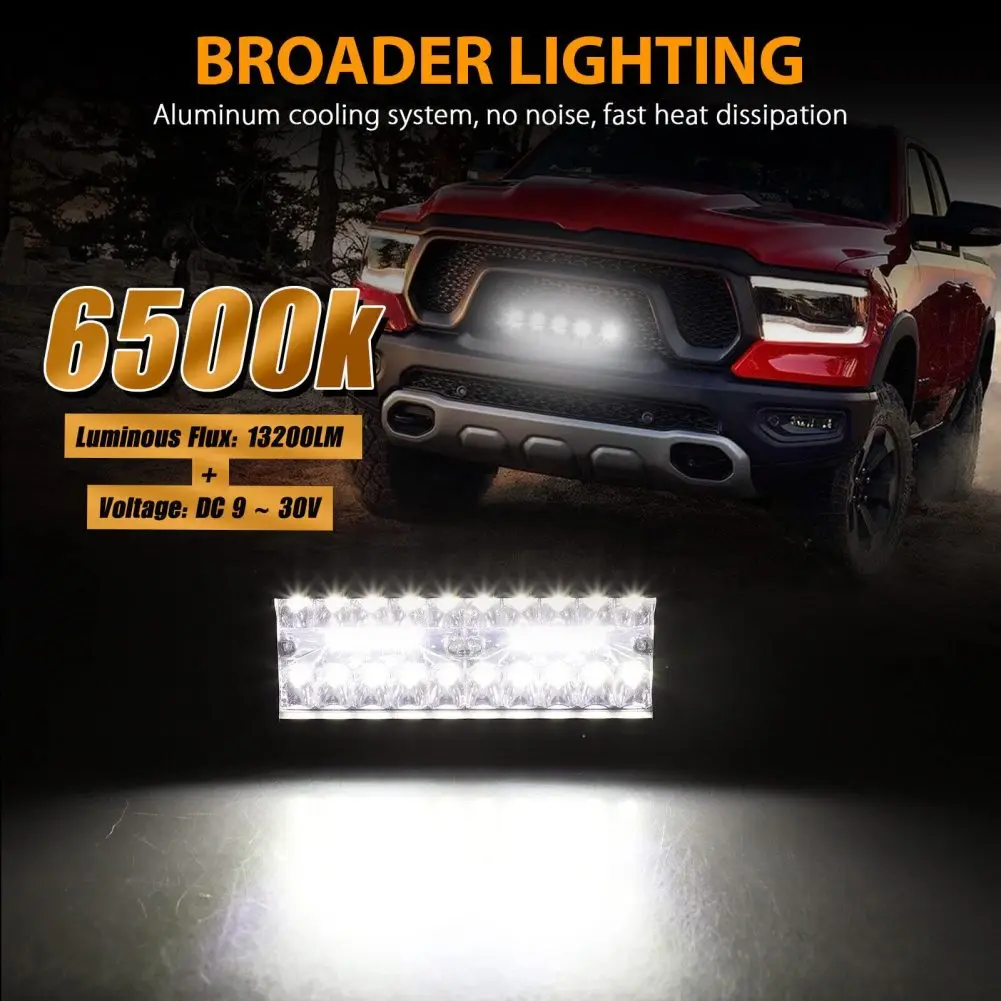 2Pcs 7\'\' LED Work Light Bar Square Spotlight 800W 6500k Headlights Fog Lights For Car Tractor Boat Off Road Truck SUV ATV