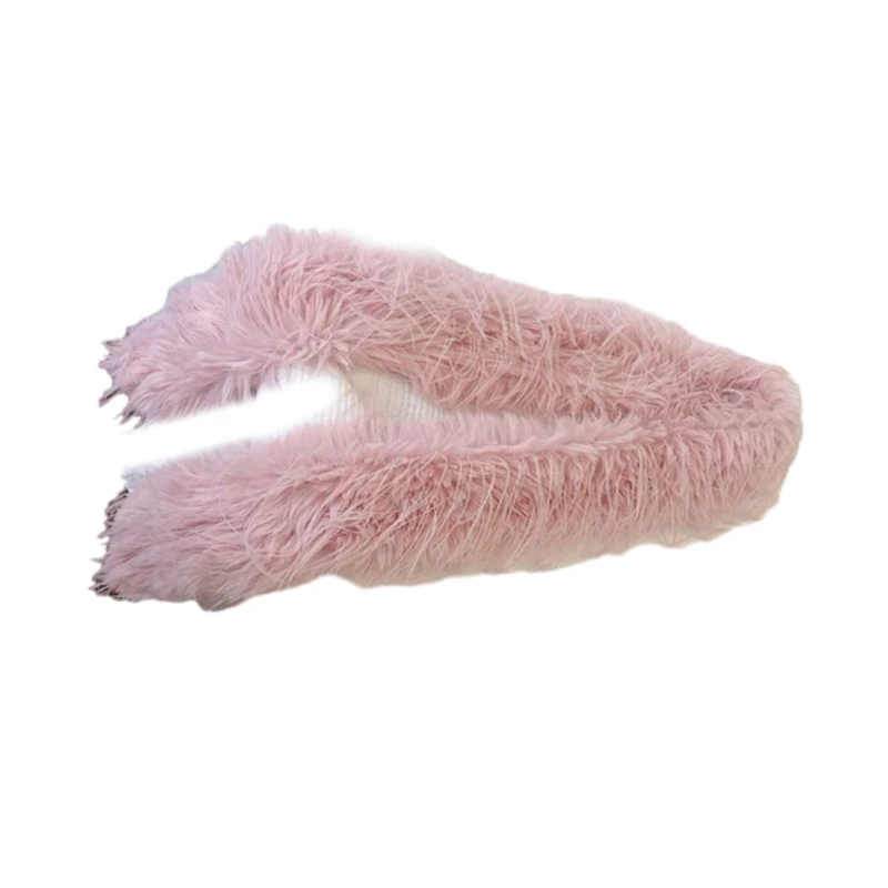 Fashionable Furry Scarf for Christmas Winter Adventures and Casual Outings Elegant Furry Scarf Christmas Scarf image 5