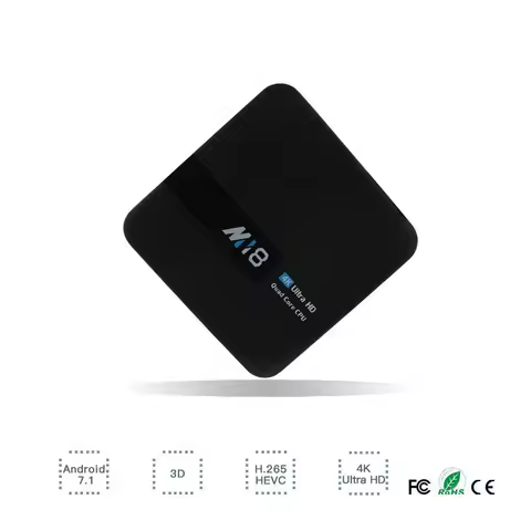 Inventory M18 Smart Set Top Box Android box Amlogic S905W 1G 8G 4K TV BOX 2.4G WIFI Media Player