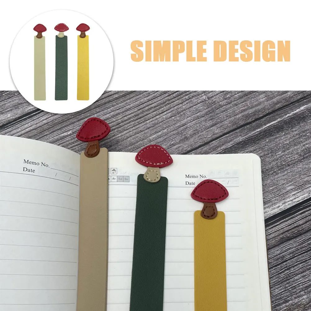 

3Pcs Artificial Mushroom Bookmarks Reusable Reading Book Markers for Men Women Students Page Divider Tags