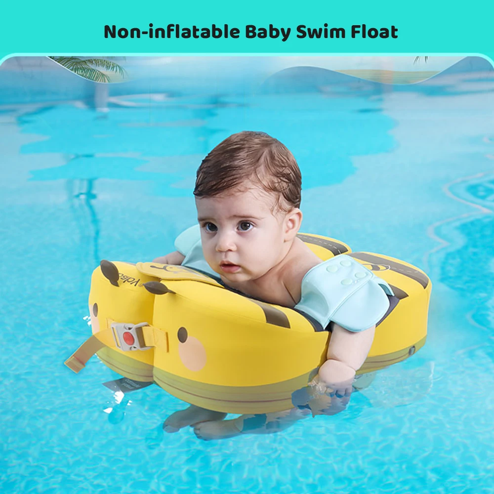 Mambobaby 3-72 Months Baby Infant Pool Float Baby Swimming Float Ring Pool Toy Non-inflatable Waterproof Kids Swim Trainer