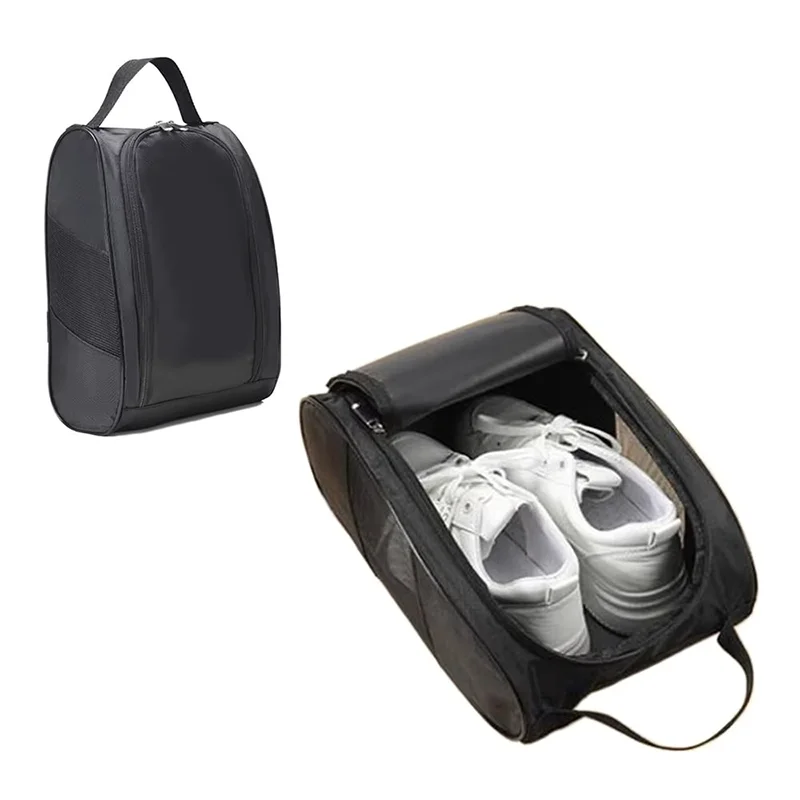 Portable Shoe Bag Oxford Cloth Shoe Carrier Bags Breathable Lightweight Handbag Dustproof Football Tennis Shoe Bag