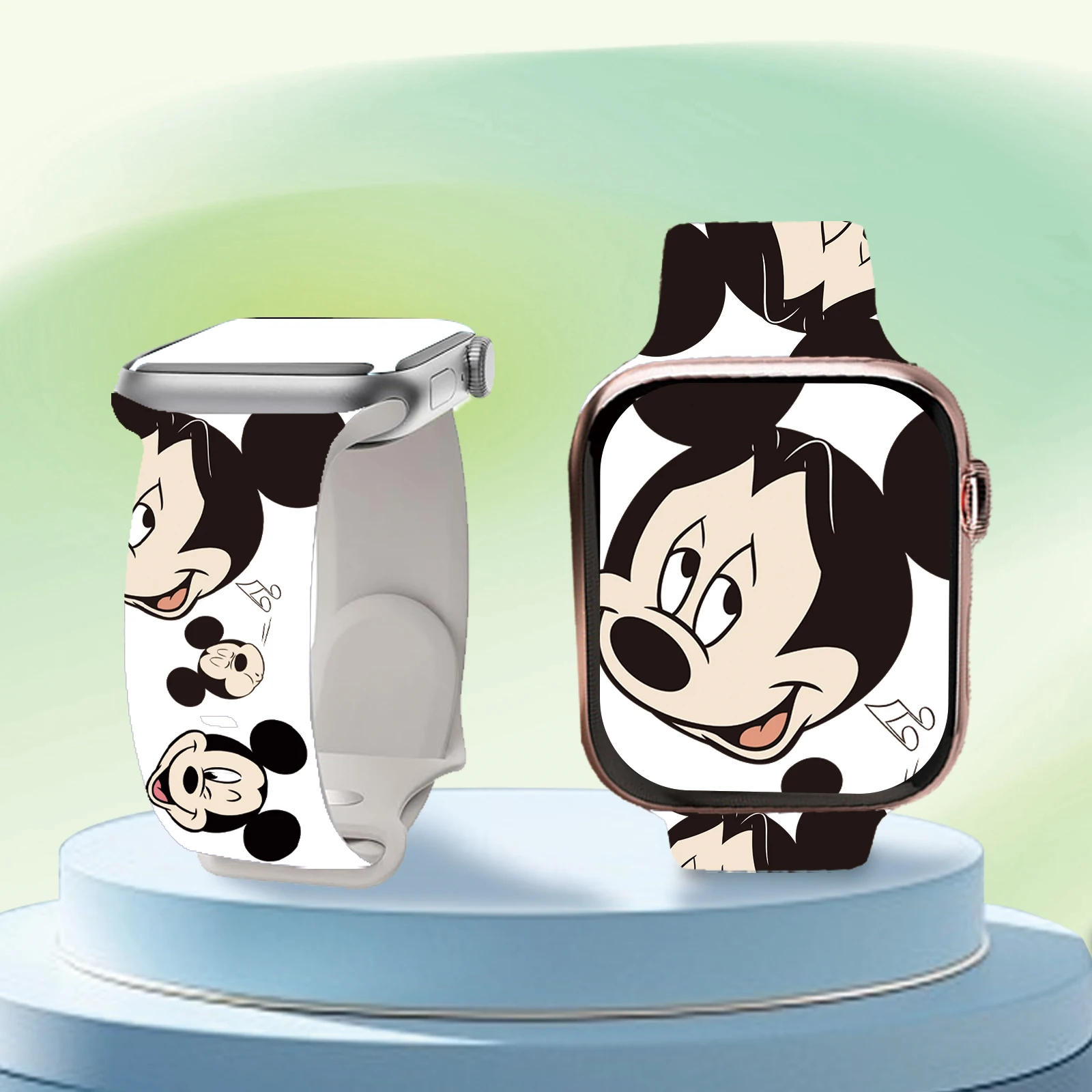 

Disney Print Strap for iWatch 11 10 9 8 Silicone Band Replaceable Bracelet for Apple Watch 46mm 44mm 42mm 41mm Watchband