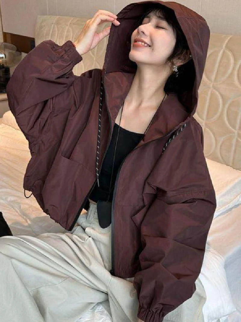 

Повседневное пальто с капюшоном Dstring ort Sle Faionable, осеннее новое поступление, женское пальто премиум-класса Jaet из полиэфирного волокна