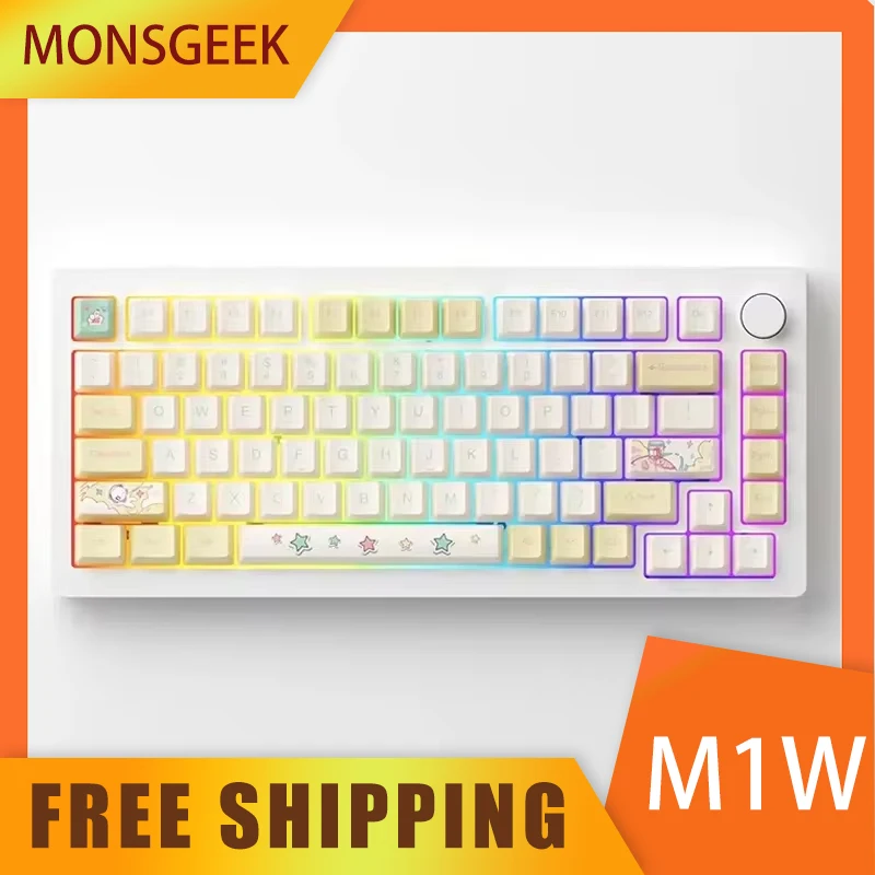 

Monsgeek M1W Wireless Keyboard Aluminum Alloy Mechanical Gasket Customization Rgb Keyboard Computer Accessory For Pc Gamer